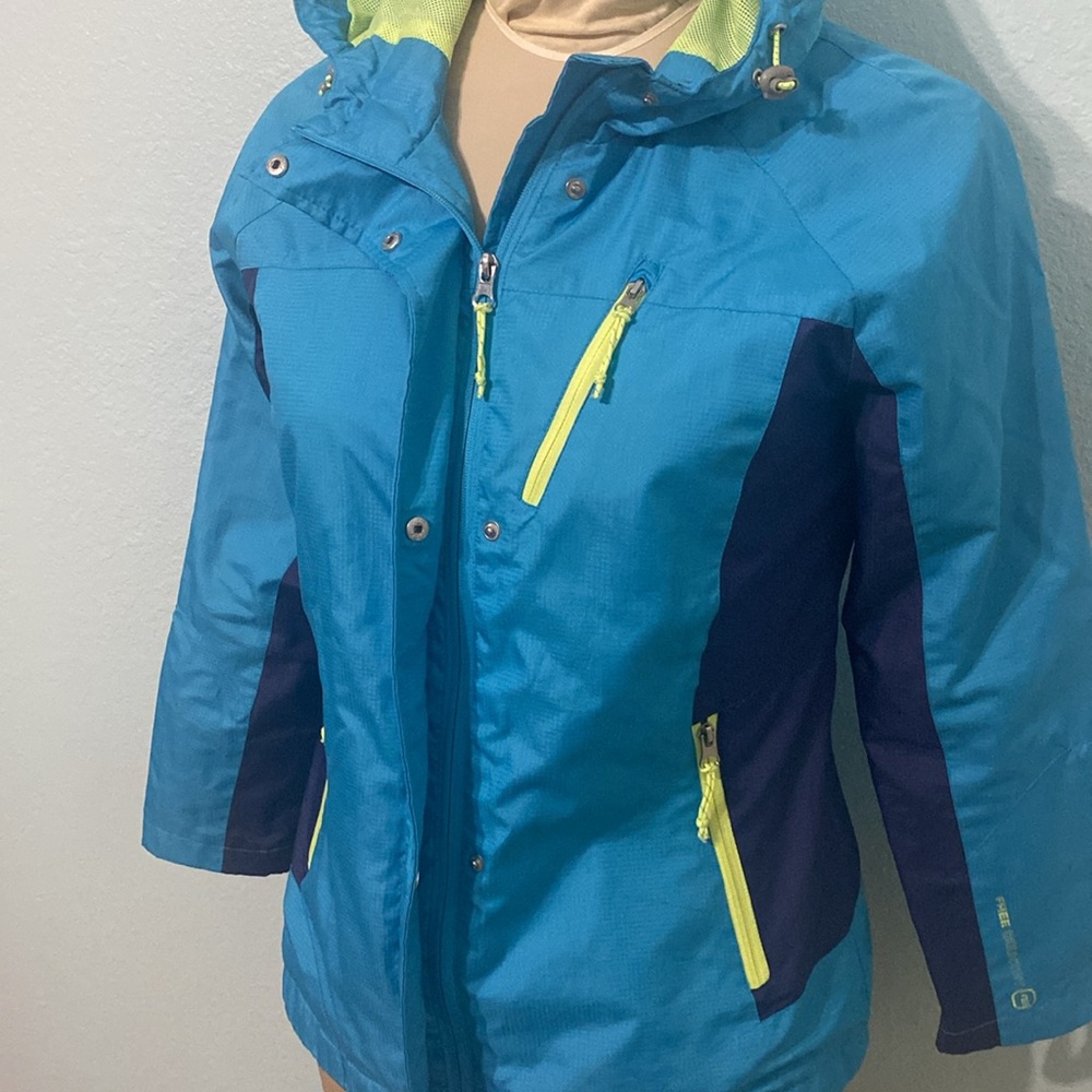 Free Country Windbreaker/ Rain jacket hooded size Medium - Picture 3 of 11